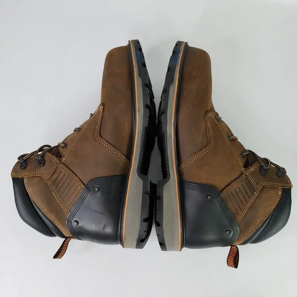 Timberland Pro Men's Ballast Steel Toe Ankle Boots Mocha Brown Size 11.5 W Alloy